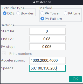 PA pattern batch mode